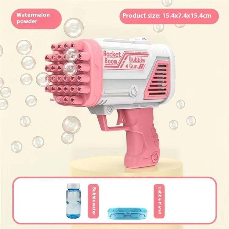 Porous Bubble Gun Handheld Electric Bubble Maker Children's Toys