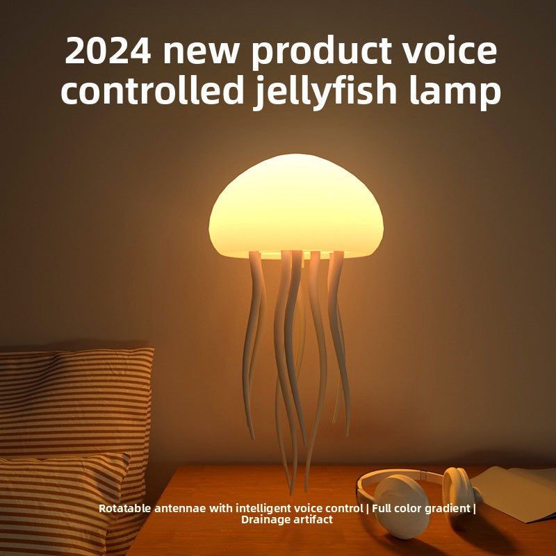 Voice-Activated Jellyfish Lamp with Color Gradient